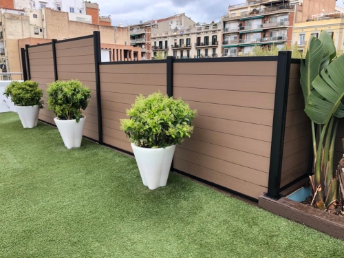 Valla de madera composite tecnológica
